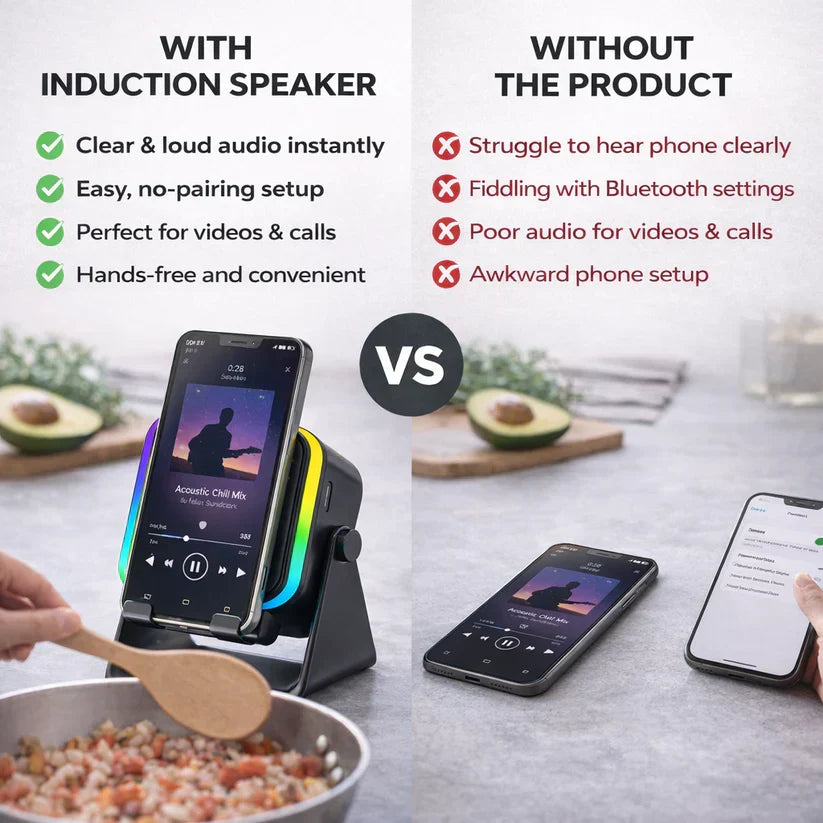 Cartelvo™ 3 In 1 Phone Induction Speaker
